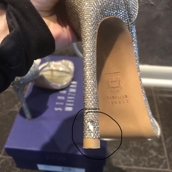 Stuart Weitzman Nudist Gold sandals, size 8.5 - Picture 2 of 8